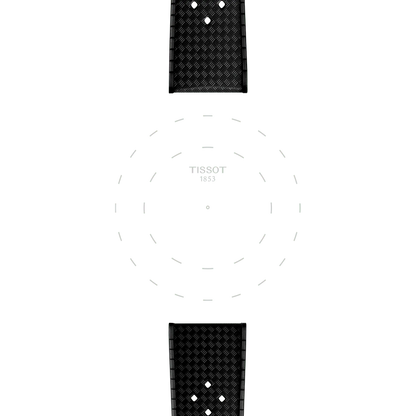 Tissot Official Black Rubber Strap Lugs 20mm 3