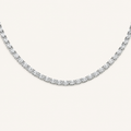 25CT Oval Cut Lab Grown Diamond Tennis Necklace