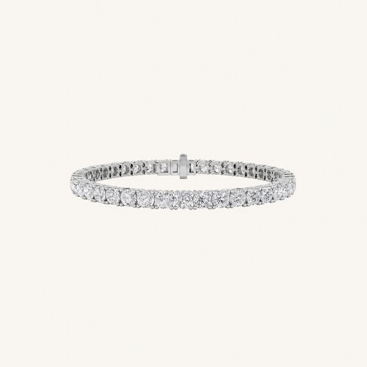 13CT Round Cut Lab Grown Diamond Tennis Bracelet