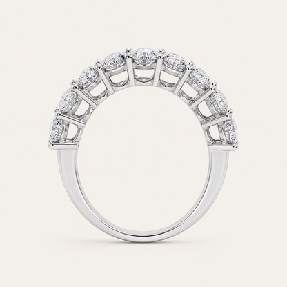 2.15CT Round Cut Lab Grown Diamond Split Prong Eternity Ring