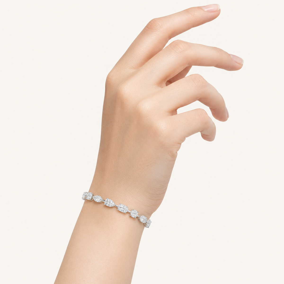 10CT Multistone Lab Grown Diamond Tennis Bracelet