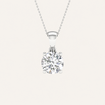 0.75CT Round Cut Certified Lab Grown Diamond Pendant
