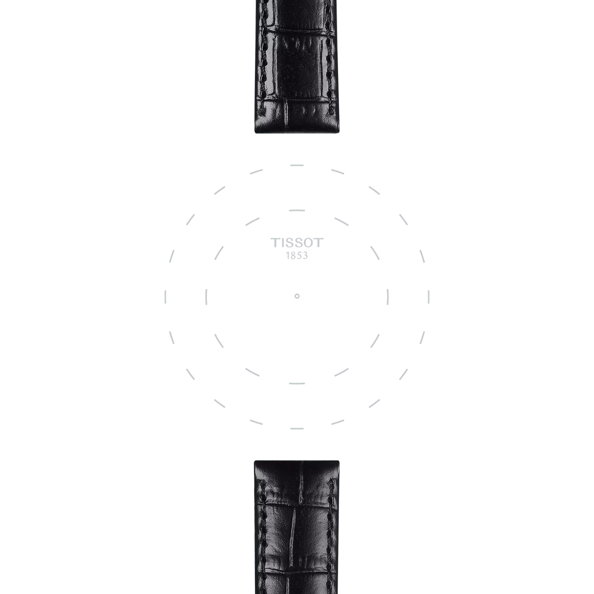 Tissot Official Black Leather Strap Lugs 15 mm 3