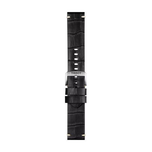 Tissot Official Black Leather Strap Lugs 22 mm 1