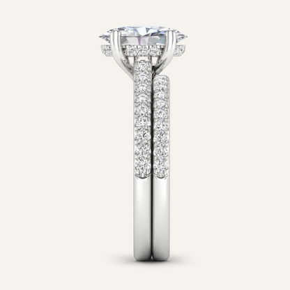 2.50CT Oval Cut Lab Grown Diamond Bridal Set