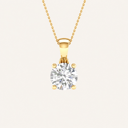 2.00CT Round Cut Lab Grown Diamond Pendant