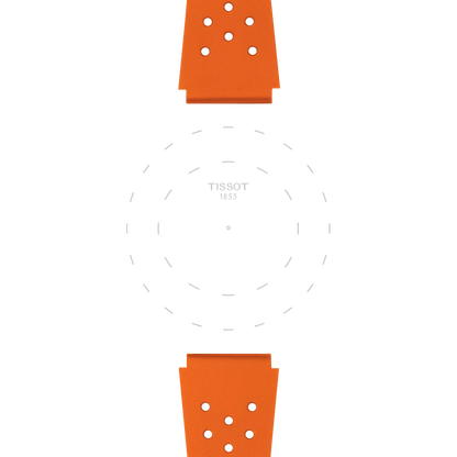 Tissot Official Orange Sideral Rubber Strap 3