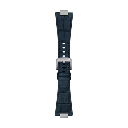 Tissot Official Dark Blue PRX 40mm Leather Strap With Steel Endpiece 1