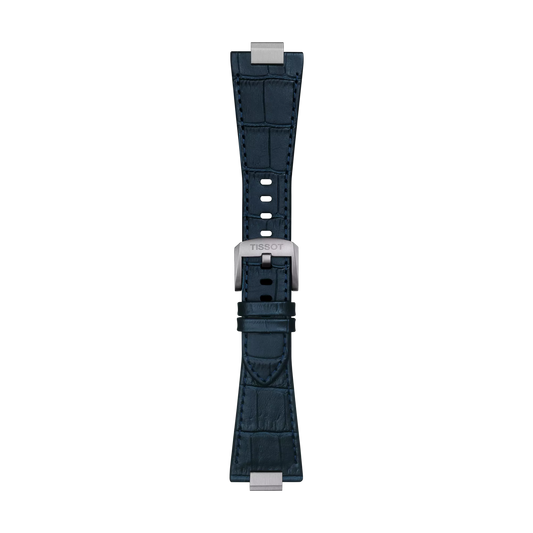 Tissot Official Dark Blue PRX 40mm Leather Strap With Steel Endpiece 1