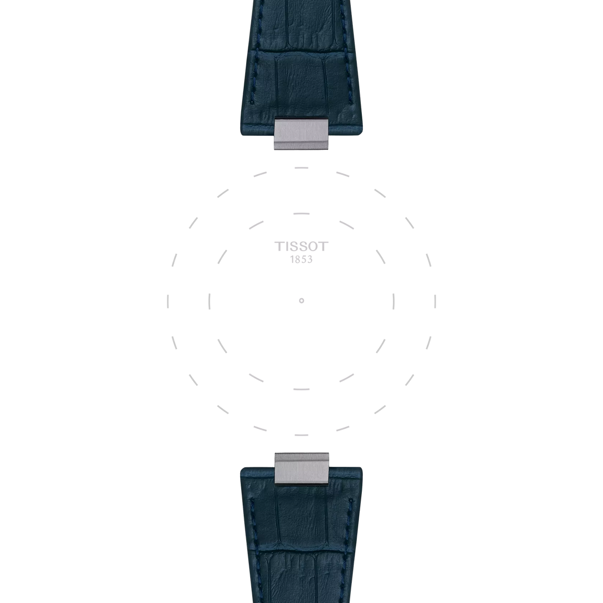 Tissot Official Dark Blue PRX 40mm Leather Strap With Steel Endpiece 3