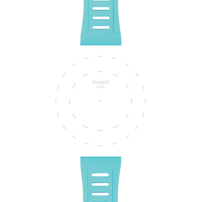 Tissot Official Ice Blue Silicone Strap Lugs 21 mm XS 3