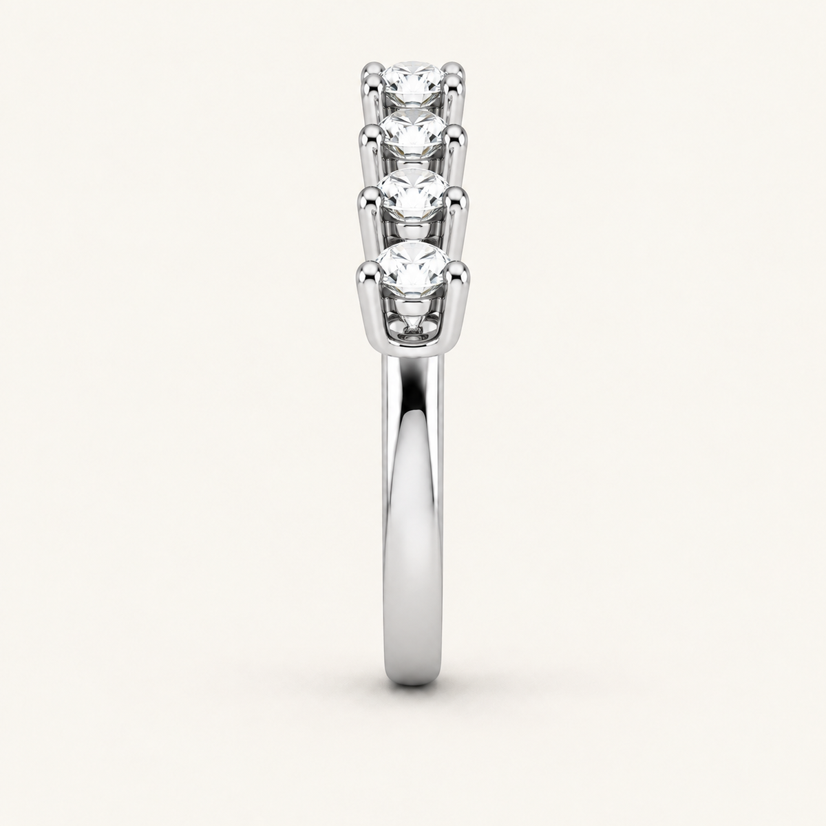 2.00 CT Round Cut Lab Grown Diamond Band Set