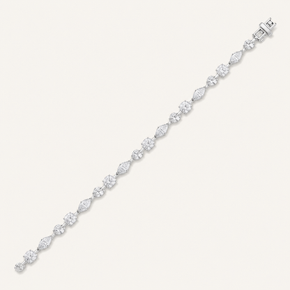 10.25CT Multistone Lab Grown Diamond Statement Bracelet