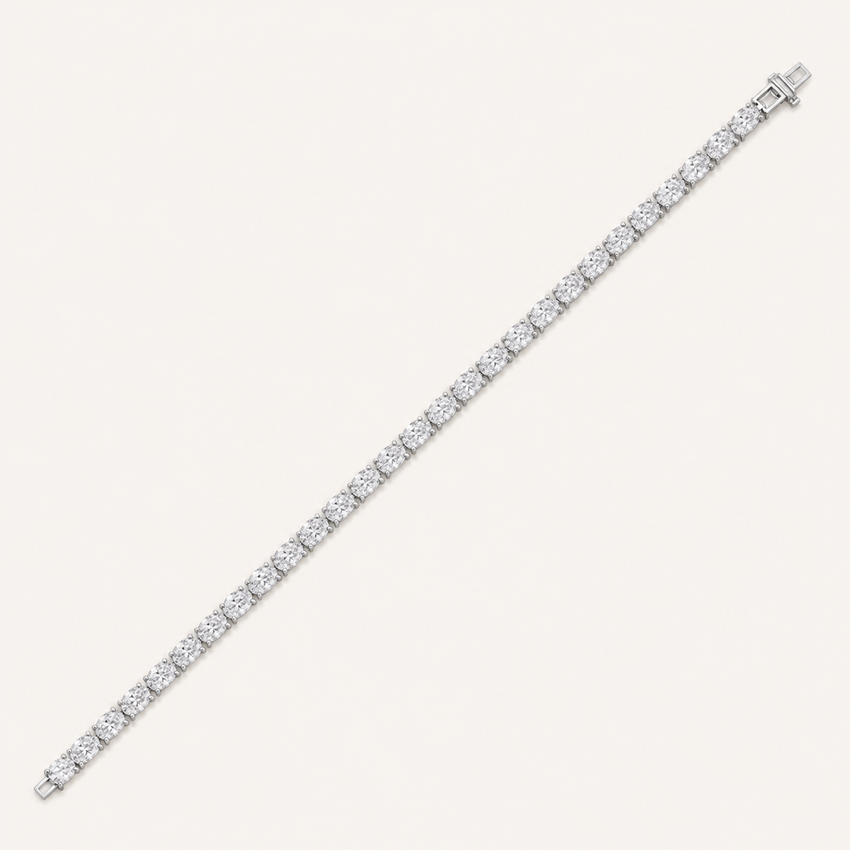10.75CT Oval Cut Lab Grown Diamond Tennis Bracelet