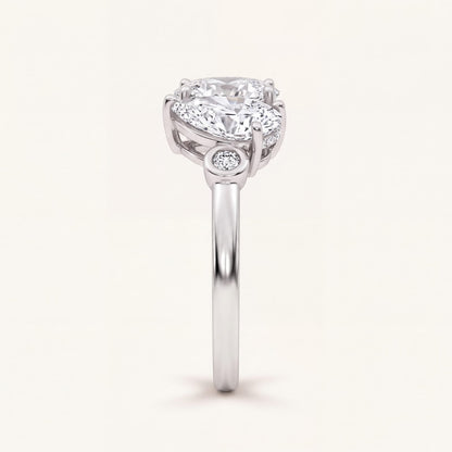 2.17 CT Pear & Oval Cut Lab Grown Diamond Toi Et Moi Ring