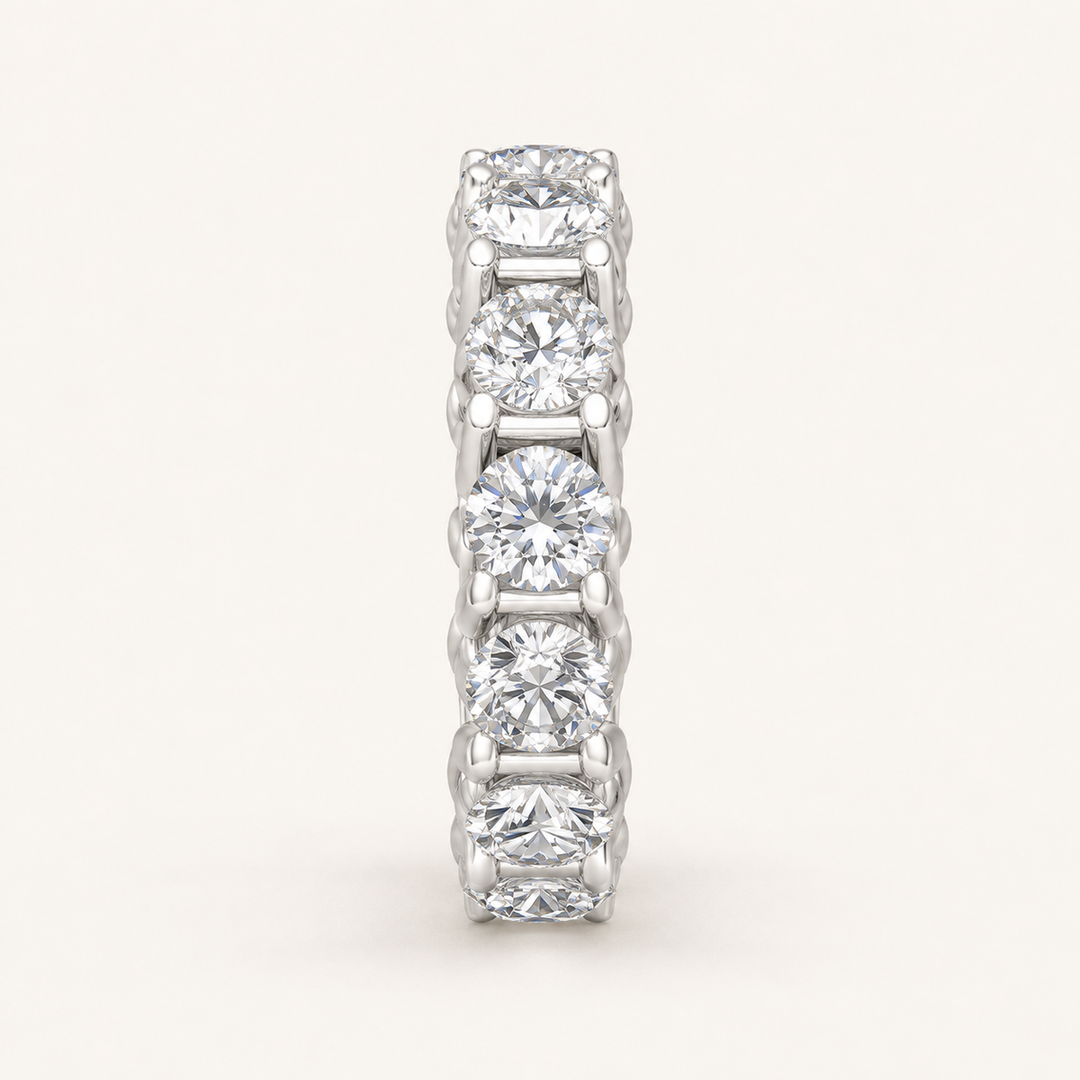 3.00 CT Round Cut Lab Grown Diamond Band Set