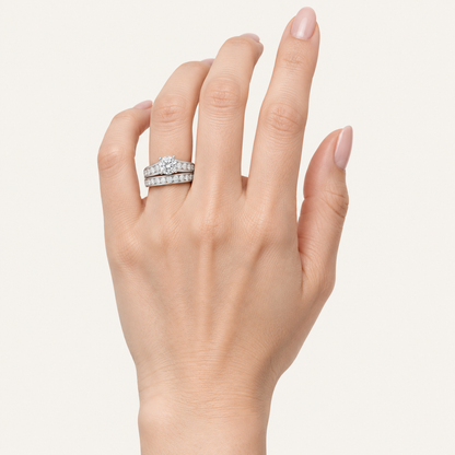 2.00CT Round Cut Lab Grown Diamond Bridal Set