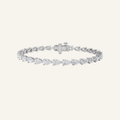 10CT Pear Cut Lab Grown Diamond Tennis Bracelet