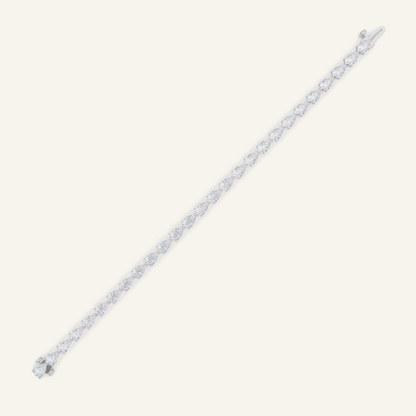 6CT Pear Cut Lab Grown Diamond Tennis Bracelet