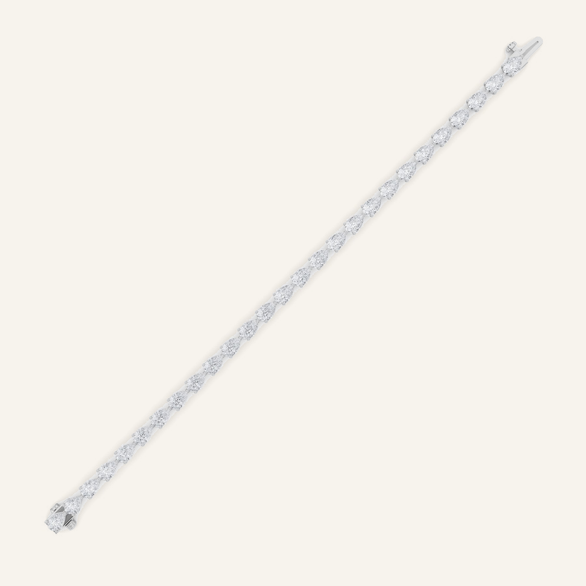 10CT Pear Cut Lab Grown Diamond Tennis Bracelet