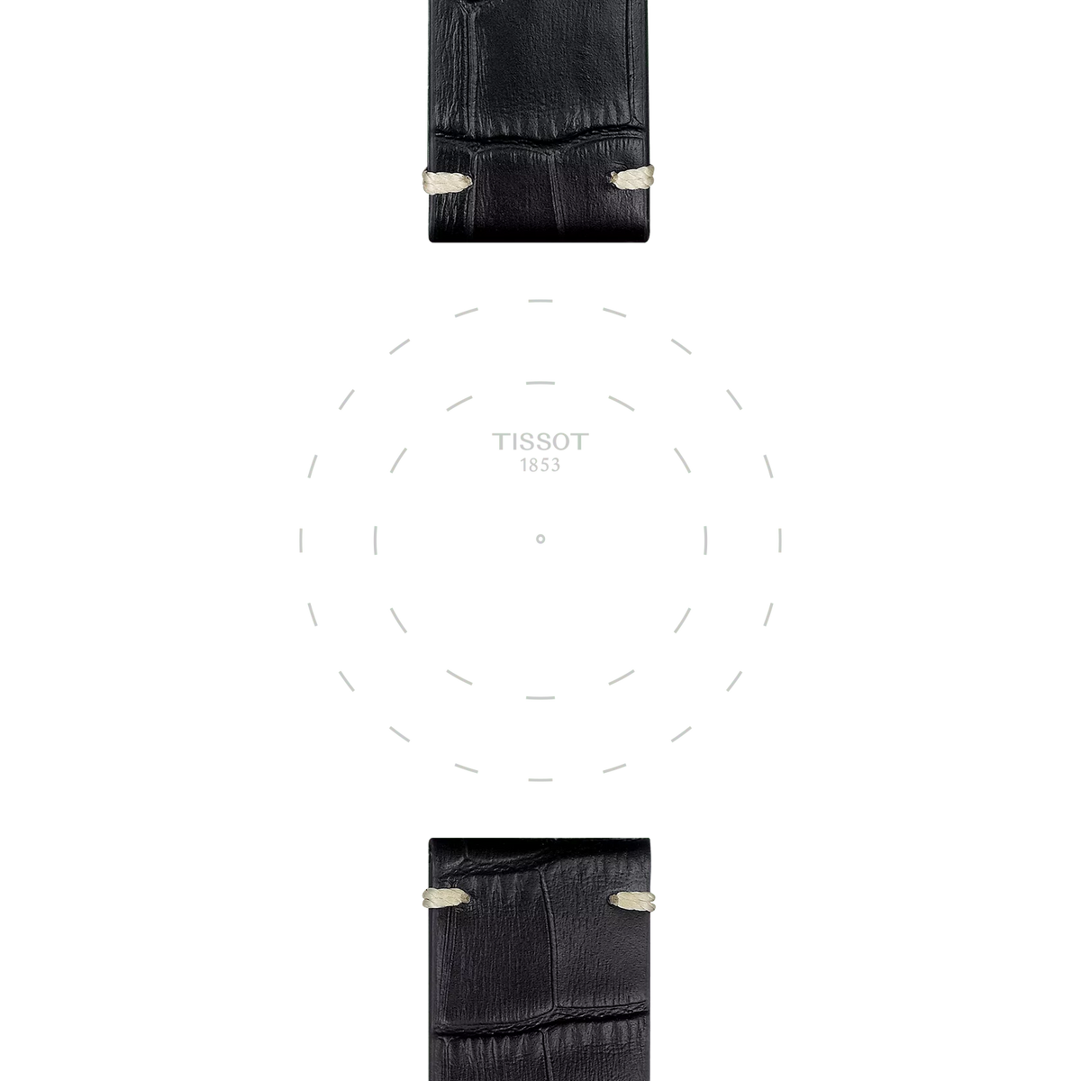 Tissot Official Black Leather Strap Lugs 22 mm 3