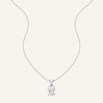 1CT Elongated Cut Lab Grown Diamond Pendant Necklace