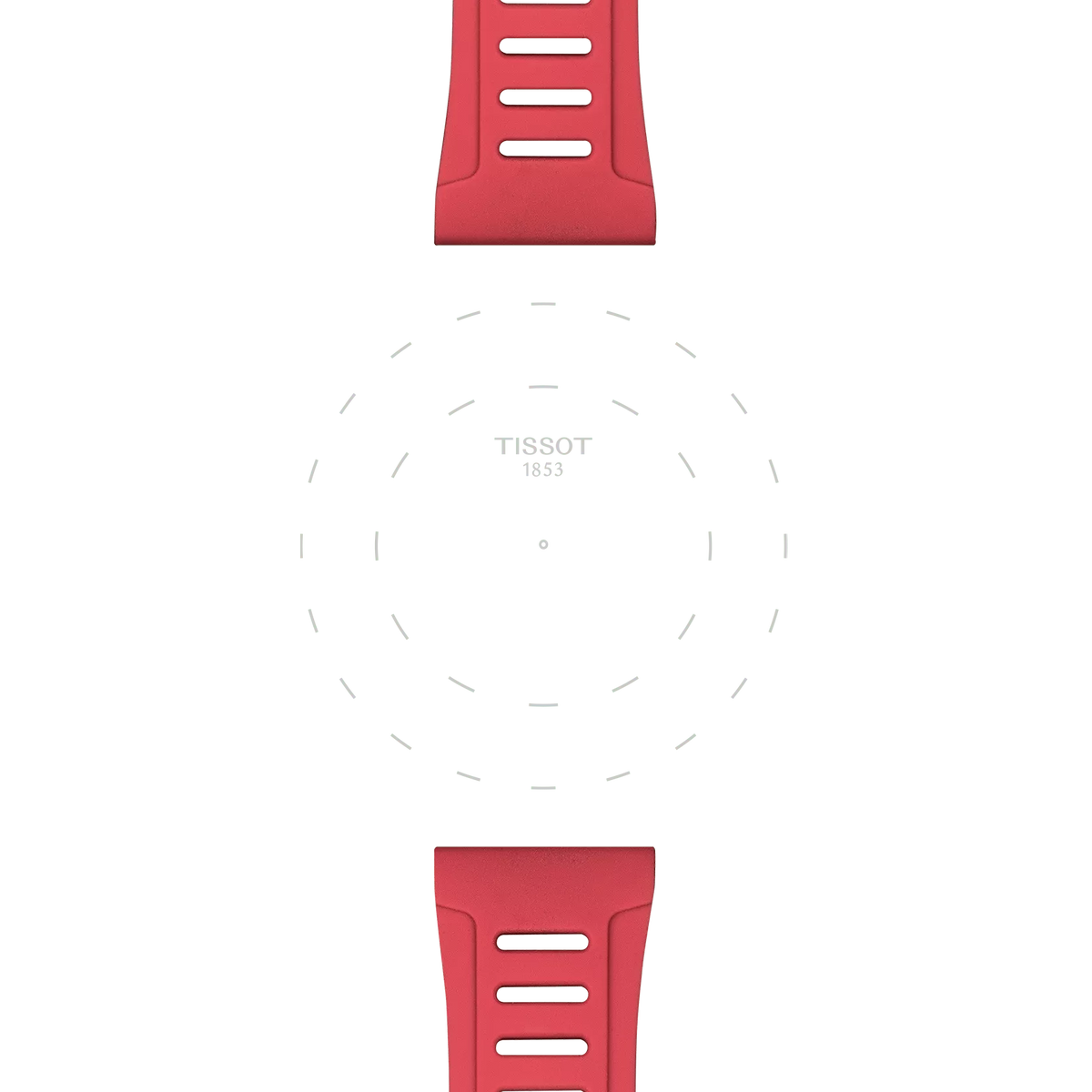 Tissot Official Red Silicone Strap Lugs 21 mm XS 3