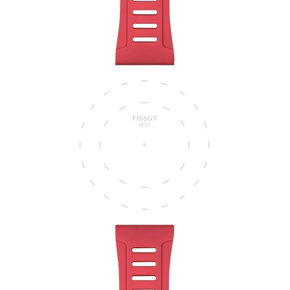 Tissot Official Red Silicone Strap Lugs 21 mm XS 3