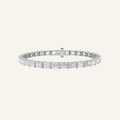 12.25CT Emerald Cut Lab Grown Diamond Tennis Bracelet