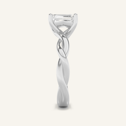 2CT Radiant Cut Lab Grown Diamond Solitaire Ring