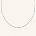 21CT Round Cut Lab Grown Diamond Tennis Necklace