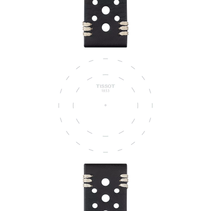 Tissot Official Black Leather Strap Lugs 22 mm 3