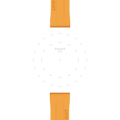 Tissot Official Orange Silicone Strap Lugs 18 mm 3
