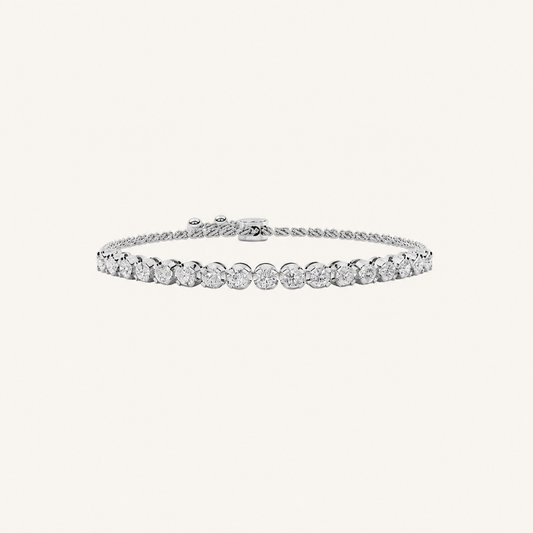 1CT Round Cut Lab Grown Diamond Bolo Bracelet