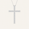 0.50CT Round Cut Certified Lab Grown Diamond Cross Pendant