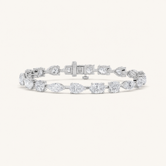 8CT Multistone lab grown diamond East & West tennis Bracelet