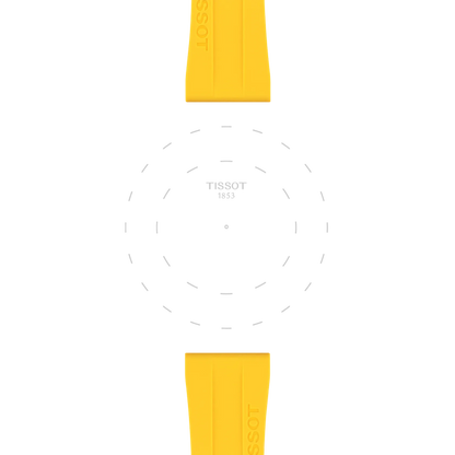 Tissot Official Yellow Silicone Strap Lugs 20 mm 3