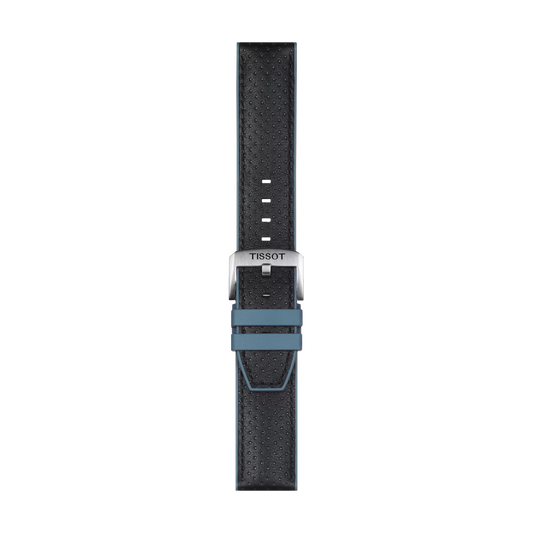 Tissot Official Blue Leather and Rubber Strap Lugs 22 mm 1