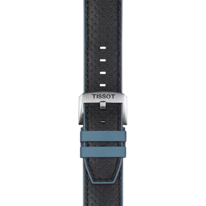 Tissot Official Blue Leather and Rubber Strap Lugs 22 mm 2