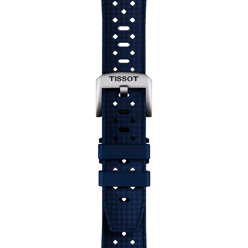 Tissot Official Blue Rubber Strap Lugs 20mm 2