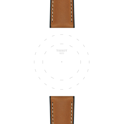 Tissot Official Light Brown Leather Strap Lugs 21 mm 3