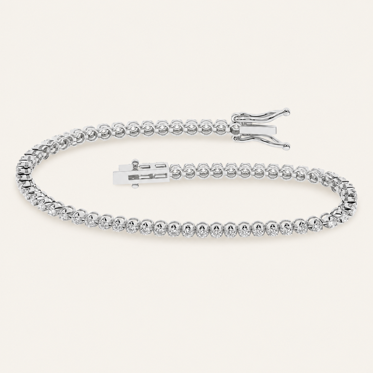 2.00CT Round Cut Lab Grown Diamond Tennis Bracelet