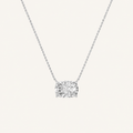 2CT Elongated Cushion Lab Grown Diamond Necklace
