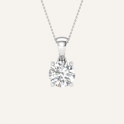 0.50CT Round Cut Lab Grown Diamond Pendant