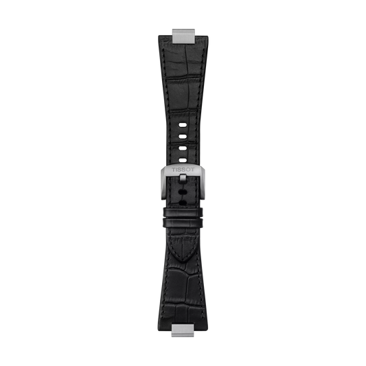 Tissot Official Black PRX 40mm Leather Strap With Steel Endpiece 1