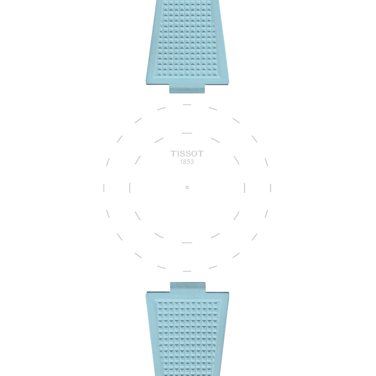 Tissot Official PRX 40mm Light Blue Rubber Strap 3