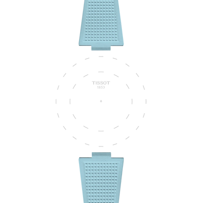 Tissot Official PRX 40mm Light Blue Rubber Strap 3