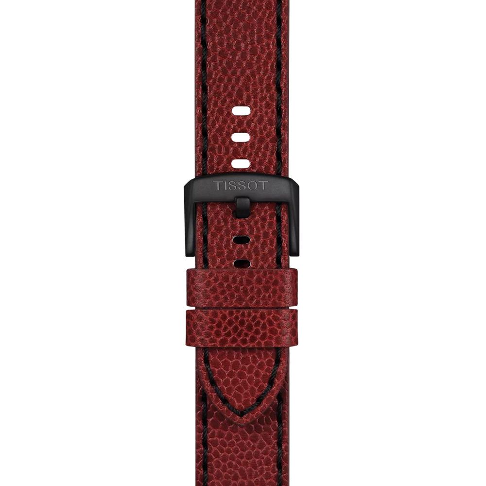 Tissot Official Burgundy Leather Strap Lugs 22mm 2