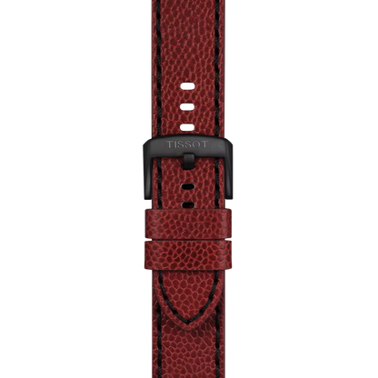 Tissot Official Burgundy Leather Strap Lugs 22mm 2