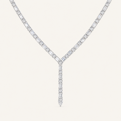 28CT Mix shaped lab Grown Diamond Statement Neckalce
